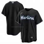 Camiseta Beisbol Hombre Miami Marlins Alterno Replica Negro1