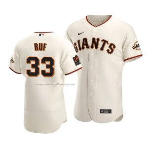 Camiseta Beisbol Hombre San Francisco Giants Darin Ruf Autentico Primera Crema