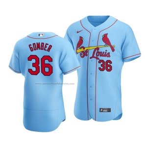 Camiseta Beisbol Hombre St. Louis Cardinals Austin Gomber Autentico Alterno Azul