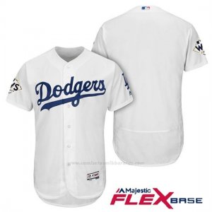 Camiseta Beisbol Hombre Los Angeles Dodgers 2017 World Series Blanco Flex Base