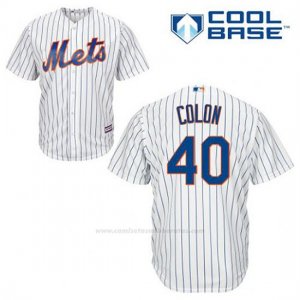 Camiseta Beisbol Hombre New York Mets Bartolo Colon 40 Blanco 1ª Cool Base