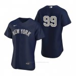 Camiseta Beisbol Hombre New York Yankees Aaron Judge Autentico 2020 Alterno Azul