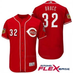 Camiseta Beisbol Hombre Cincinnati Reds 32 Jay Bruce Scarlet 2017 Entrenamiento de Primavera Flex Base Jugador