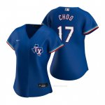 Camiseta Beisbol Mujer Texas Rangers Shin-Soo Choo Replica Alterno Azul