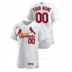 Camiseta Beisbol Hombre St. Louis Cardinals Personalizada Authentic Blanco