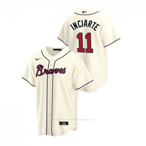 Camiseta Beisbol Hombre Atlanta Braves Ender Inciarte 2020 Replica Alterno Crema