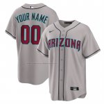 Camiseta Beisbol Hombre Arizona Diamondbacks Segunda Replica Personalizada Gris
