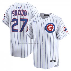 Camiseta Beisbol Hombre Chicago Cubs Seiya Suzuki 2025 World Tour Tokyo Series Primera Limited Blanco