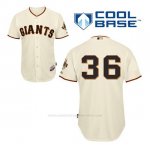 Camiseta Beisbol Hombre San Francisco Giants Gaylord Perry 36 Crema 1ª Cool Base