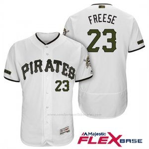 Camiseta Beisbol Hombre Pittsburgh Pirates David Freese Blanco 2018 1ª Alterno Flex Base