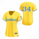 Camiseta Beisbol Mujer Boston Red Sox David Ortiz City Connect Limited Amarillo Camiseta Beisbol Mujer Boston Red Sox David Ortiz City Connect Limited Amarillo