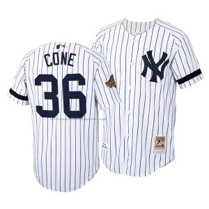Camiseta Beisbol Hombre New York Yankees David Cone Cooperstown Collection Autentico Primera Blanco