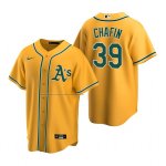 Camiseta Beisbol Hombre Oakland Athletics Andrew Chafin Replica Alterno Oro
