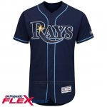 Camiseta Beisbol Hombre Tampa Bay Rays Blank Azul Flex Base Autentico Coleccion