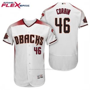 Camiseta Beisbol Hombre Arizona Diamondbacks 46 Patrick Corbin Blanco Rojo 1ª 20 Aniversario Flex Base