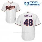 Camiseta Beisbol Hombre Minnesota Twins Torii Hunter 48 Blanco 1ª Cool Base