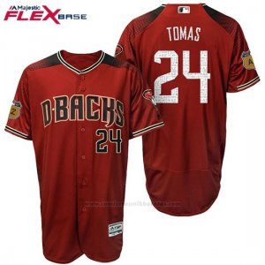 Camiseta Beisbol Hombre Arizona Diamondbacks 24 Yasmany Tomas 2017 Entrenamiento de Primavera Flex Base