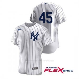 Camiseta Beisbol Hombre New York Yankees Gerrit Cole Autentico Nike Blanco