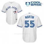 Camiseta Beisbol Hombre Toronto Blue Jays Russell Martin 55 Blanco 1ª Cool Base