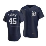 Camiseta Beisbol Hombre Detroit Tigers Buck Farmer Alterno Autentico Azul
