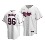 Camiseta Beisbol Hombre Minnesota Twins Aaron Sabato Replica Primera Blanco