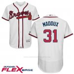 Camiseta Beisbol Hombre Atlanta Braves 31 Greg Maddux Autentico Coleccion Flex Base Blanco