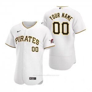 Camiseta Beisbol Hombre Pittsburgh Pirates Personalizada Autentico Primera Blanco