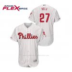 Camiseta Beisbol Hombre Philadelphia Phillies Aaron Nola 150th Aniversario Patch Flex Base Blanco