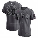 Camiseta Beisbol Hombre New York Mets Pete Alonso City Connect Elite Gris