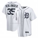 Camiseta Beisbol Hombre Detroit Tigers Justin Verlander Primera Replica Blanco