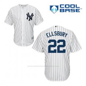 Camiseta Beisbol Hombre New York Yankees Jacoby Ellsbury 22 Blanco 1ª Cool Base