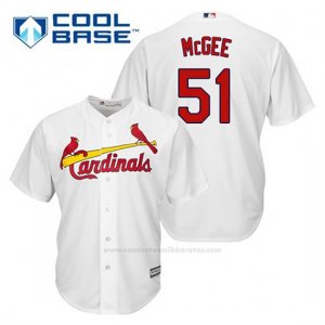 Camiseta Beisbol Hombre St. Louis Cardinals Willie Mcgee 51 Blanco 1ª Cool Base