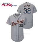 Camiseta Beisbol Hombre Detroit Tigers Michael Fulmer 150th Aniversario Patch Flex Base Gris