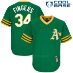 Camiseta Beisbol Hombre Oakland Athletics Rollie Fingers Verde Cool Base