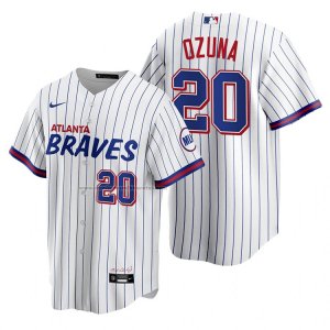 Camiseta Beisbol Hombre Atlanta Braves Marcell Ozuna Replica 2021 City Connect Blanco