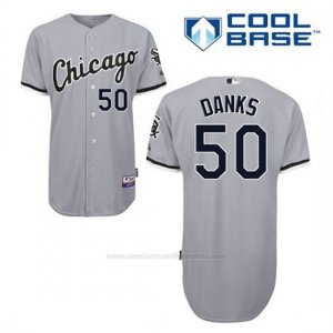 Camiseta Beisbol Hombre Chicago White Sox John Danks 50 Gris Cool Base
