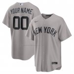 Camiseta Beisbol Hombre New York Yankees Segunda Replica Personalizada Gris