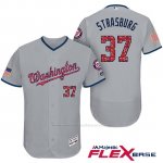 Camiseta Beisbol Hombre Washington Nationals 2017 Estrellas y Rayas Stephen Strasburg Gris Flex Base