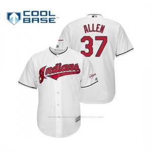 Camiseta Beisbol Hombre Cleveland Indians Cody Allen 2019 All Star Game Patch Cool Base Blanco