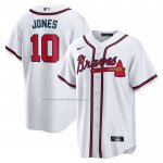 Camiseta Beisbol Hombre Atlanta Braves Chipper Jones Retired Primera Replica Blanco