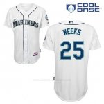 Camiseta Beisbol Hombre Seattle Mariners Rickie Weeks 25 Blanco 1ª Cool Base