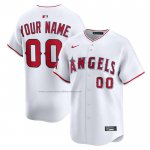 Camiseta Beisbol Hombre Los Angeles Angels Home Limited Personalizada Blanco