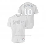 Camiseta Beisbol Hombre Los Angeles Dodgers Justin Turner 2019 Players Weekend Autentico Blanco