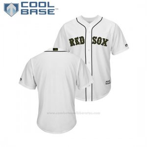 Camiseta Beisbol Hombre Boston Red Sox 2018 Dia de los Caidos Cool Base Blanco