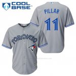 Camiseta Beisbol Hombre Toronto Blue Jays Kevin Pillar 11 Gris Cool Base