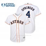 Camiseta Beisbol Nino Houston Astros George Springer Cool Base Official 1ª Blanco