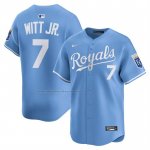 Camiseta Beisbol Hombre Kansas City Royals Bobby Witt Jr Alterno Limited Juvenil Azul Claro