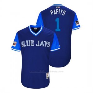 Camiseta Beisbol Hombre Toronto Blue Jays Aledmys Diaz 2018 Llws Players Weekend Papito Azul