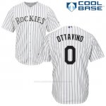 Camiseta Beisbol Hombre Colorado Adam Ottavino 0 Blanco Cool Base