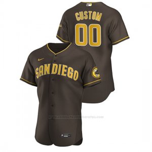 Camiseta Beisbol Hombre San Diego Padres Personalizada Autentico 2020 Alternato Marron